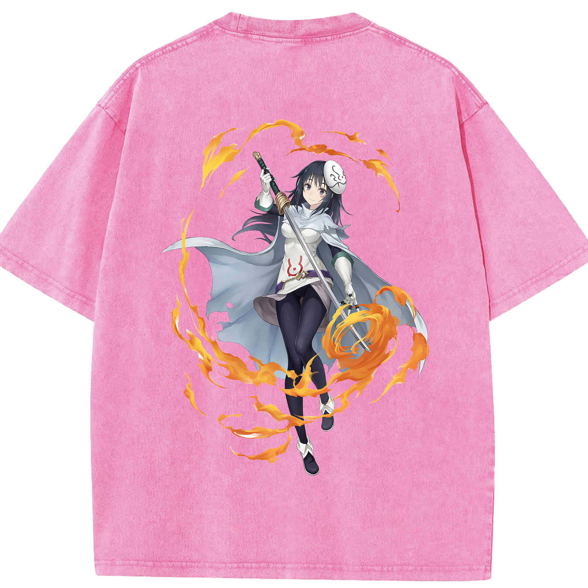 （画像用） 転スラ Regarding Reincarnated to Slime 綿100% ヴィンテージ風 半袖Tシャツ（背面プリント）